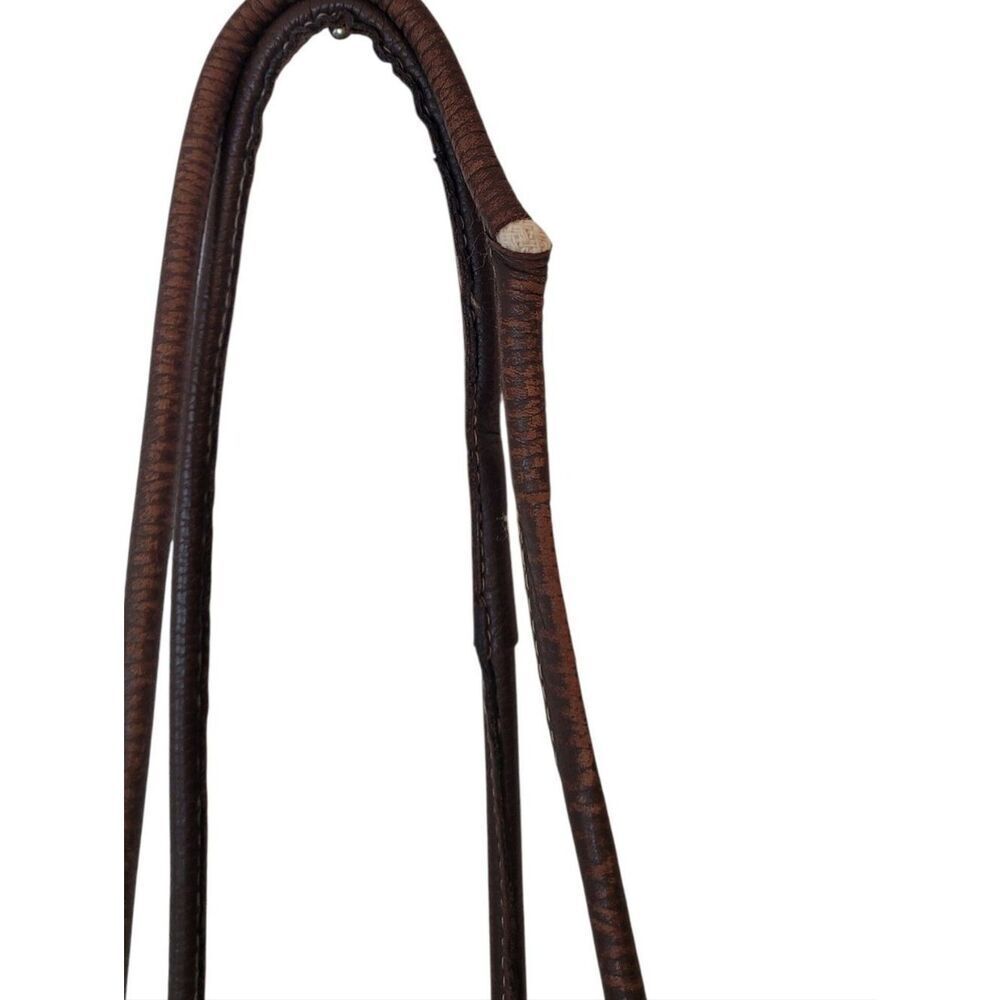 J. Jill Brown Leather & Suede Bucket Shoulder Bag OS - Picture 6 of 8